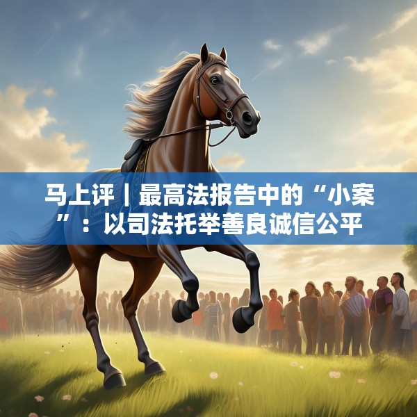 马上评｜最高法报告中的“小案”：以司法托举善良诚信公平