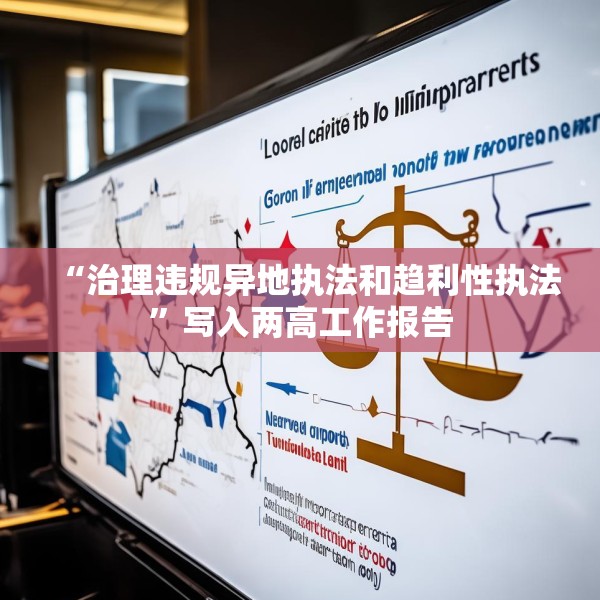 “治理违规异地执法和趋利性执法”写入两高工作报告