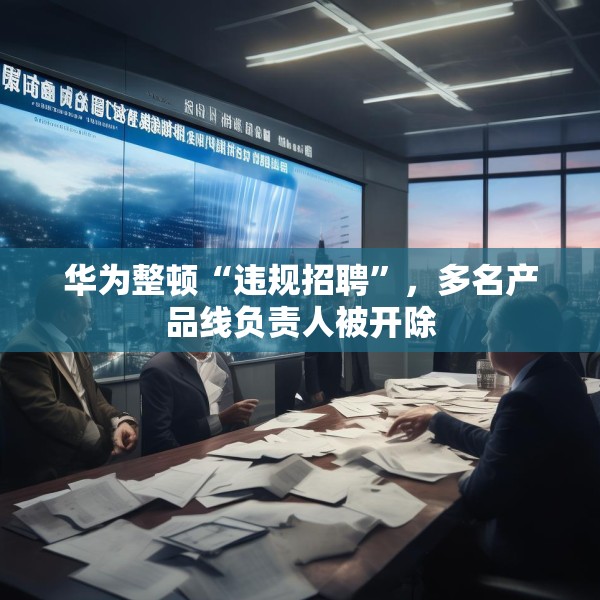 华为整顿“违规招聘”，多名产品线负责人被开除