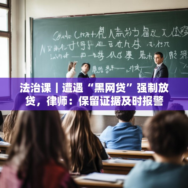 法治课｜遭遇“黑网贷”强制放贷，律师：保留证据及时报警