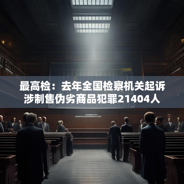 最高检：去年全国检察机关起诉涉制售伪劣商品犯罪21404人