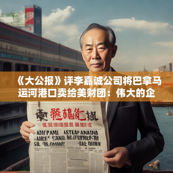 《大公报》评李嘉诚公司将巴拿马运河港口卖给美财团：伟大的企业家都是铮铮爱国者