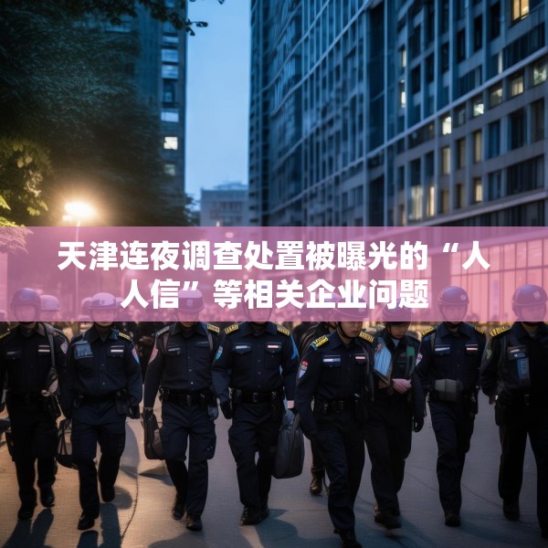 天津连夜调查处置被曝光的“人人信”等相关企业问题
