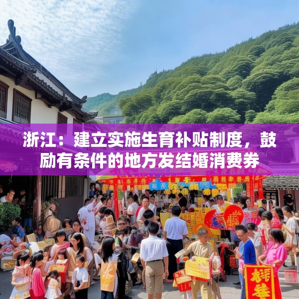 浙江：建立实施生育补贴制度，鼓励有条件的地方发结婚消费券