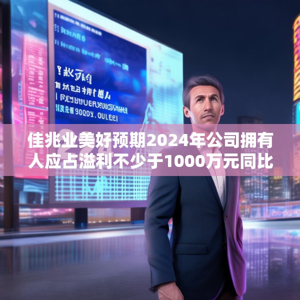 佳兆业美好预期2024年公司拥有人应占溢利不少于1000万元同比扭亏为盈