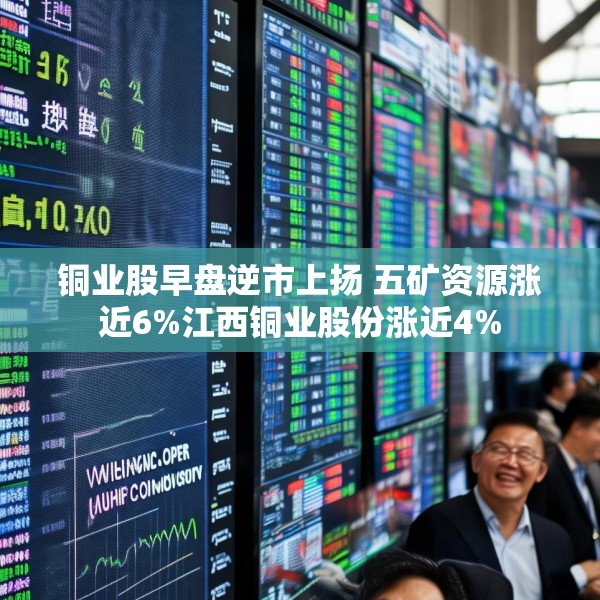 铜业股早盘逆市上扬 五矿资源涨近6%江西铜业股份涨近4%