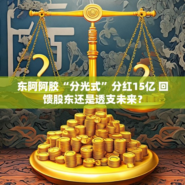 东阿阿胶“分光式”分红15亿 回馈股东还是透支未来？