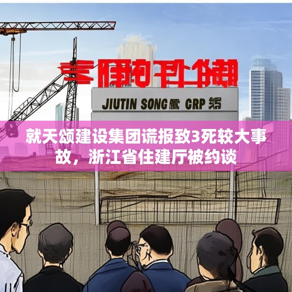 就天颂建设集团谎报致3死较大事故，浙江省住建厅被约谈
