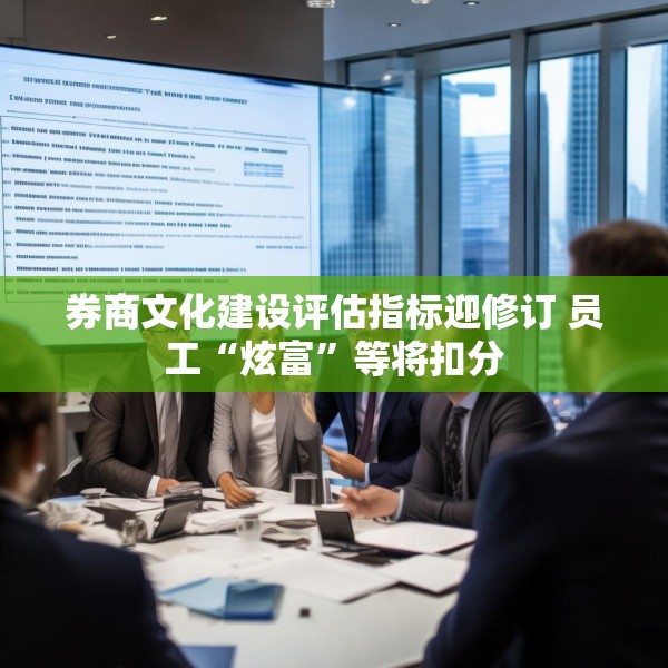 券商文化建设评估指标迎修订 员工“炫富”等将扣分