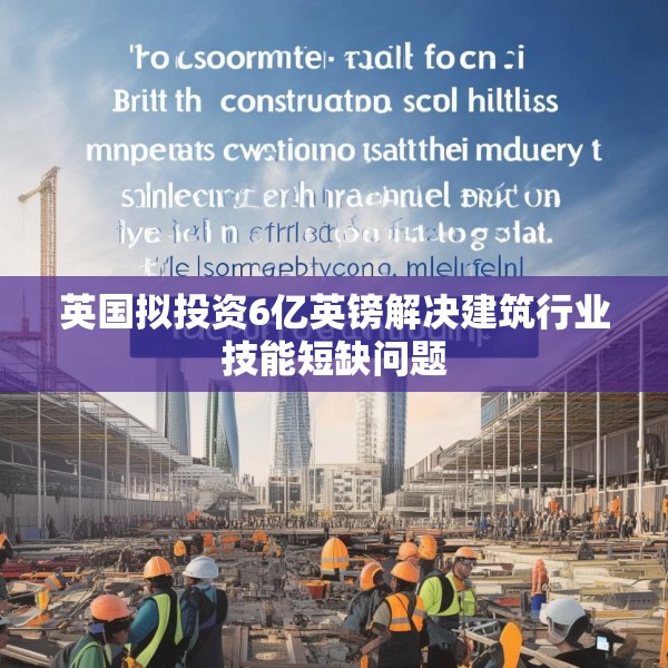 英国拟投资6亿英镑解决建筑行业技能短缺问题