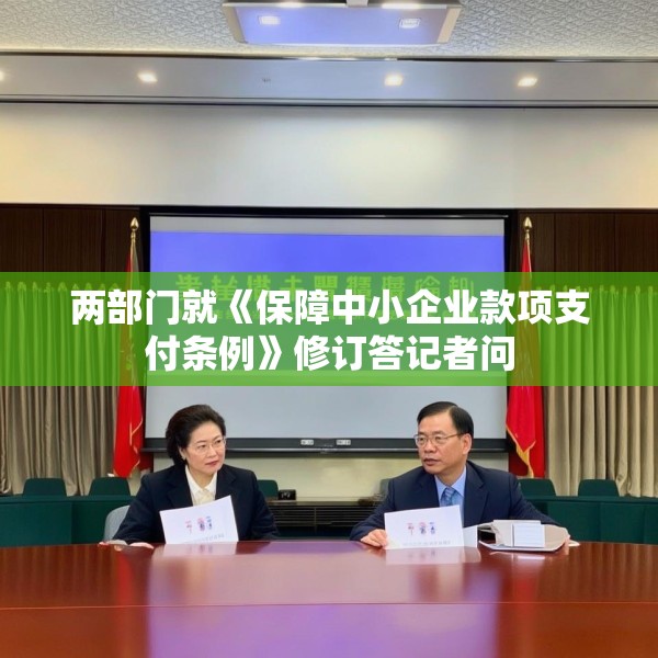两部门就《保障中小企业款项支付条例》修订答记者问