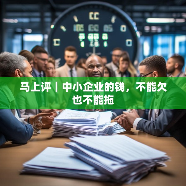 马上评｜中小企业的钱，不能欠也不能拖