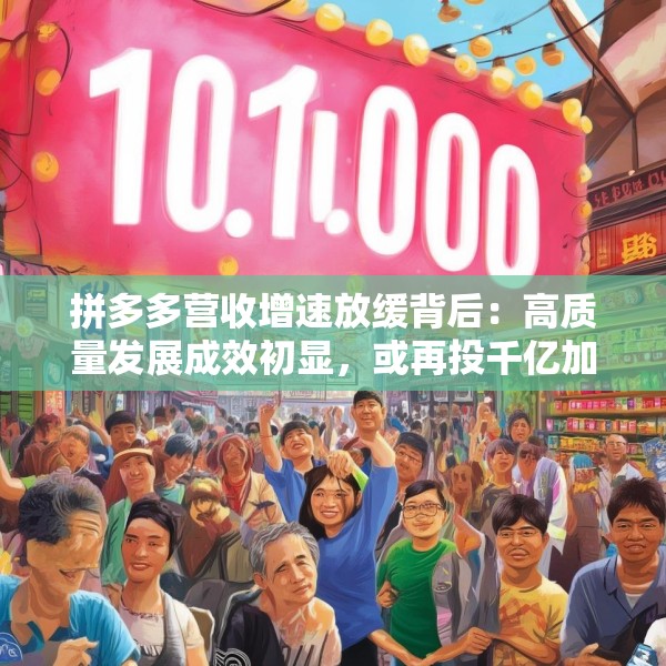 拼多多营收增速放缓背后：高质量发展成效初显，或再投千亿加码商家扶持