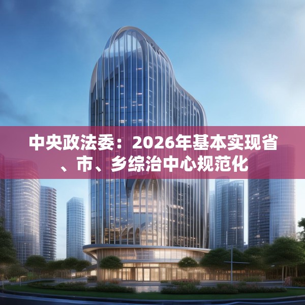 中央政法委：2026年基本实现省、市、乡综治中心规范化