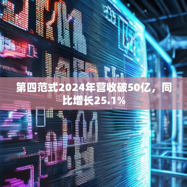 第四范式2024年营收破50亿，同比增长25.1%