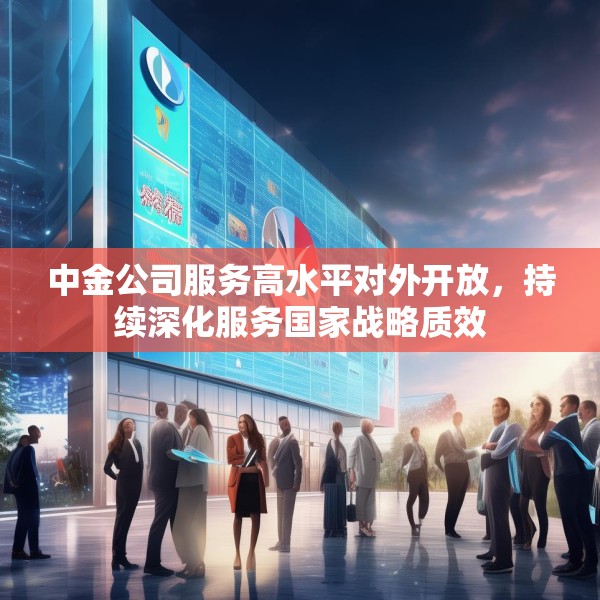 中金公司服务高水平对外开放，持续深化服务国家战略质效