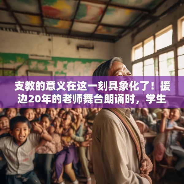 支教的意义在这一刻具象化了！援边20年的老师舞台朗诵时，学生突然出现给了个大大的拥抱