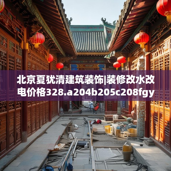 北京夏犹清建筑装饰|装修改水改电价格328.a204b205c208fgy.215htyj