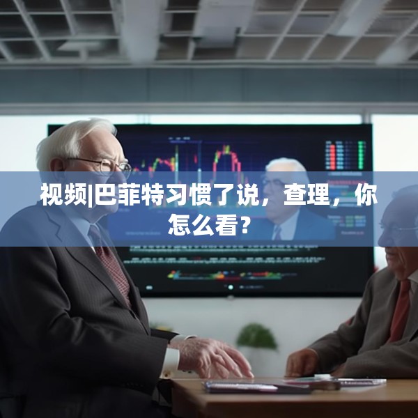 视频|巴菲特习惯了说，查理，你怎么看？