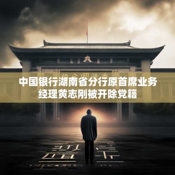 中国银行湖南省分行原首席业务经理黄志刚被开除党籍