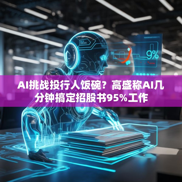AI挑战投行人饭碗？高盛称AI几分钟搞定招股书95%工作