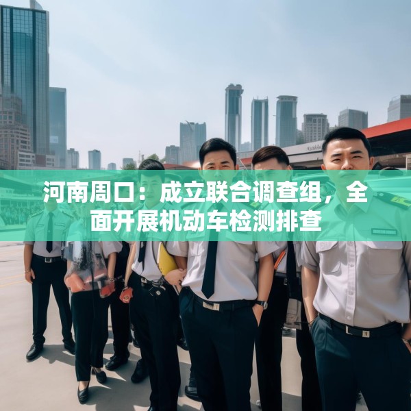 河南周口：成立联合调查组，全面开展机动车检测排查