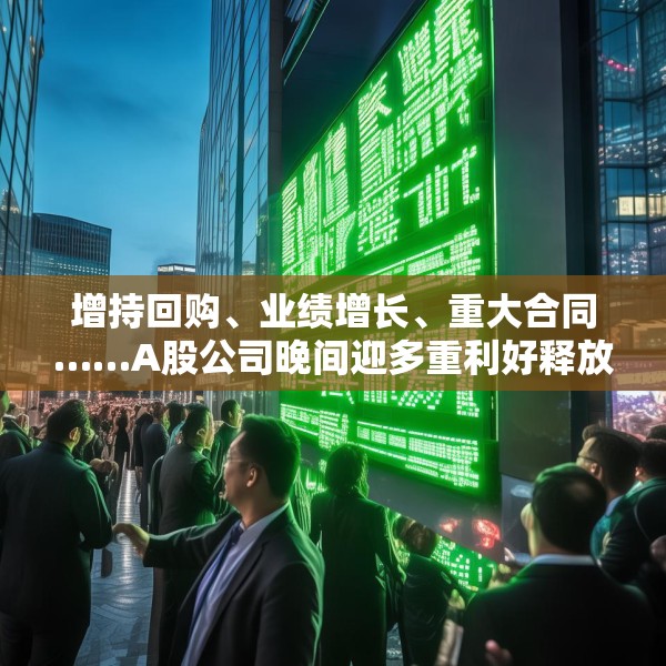 增持回购、业绩增长、重大合同……A股公司晚间迎多重利好释放