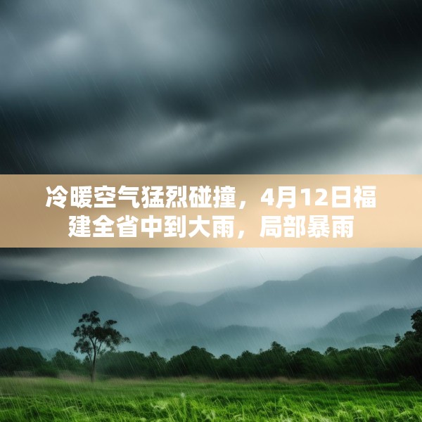 冷暖空气猛烈碰撞，4月12日福建全省中到大雨，局部暴雨