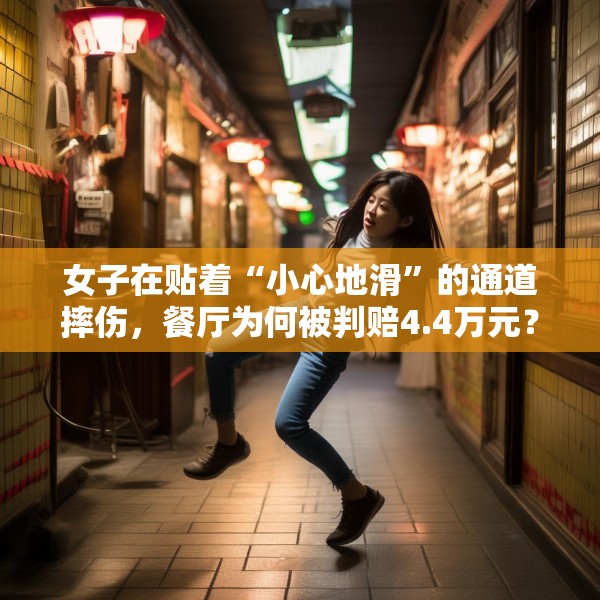 女子在贴着“小心地滑”的通道摔伤，餐厅为何被判赔4.4万元？