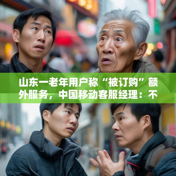 山东一老年用户称“被订购”额外服务，中国移动客服经理：不知情