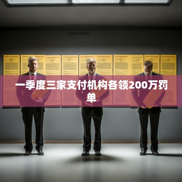 一季度三家支付机构各领200万罚单