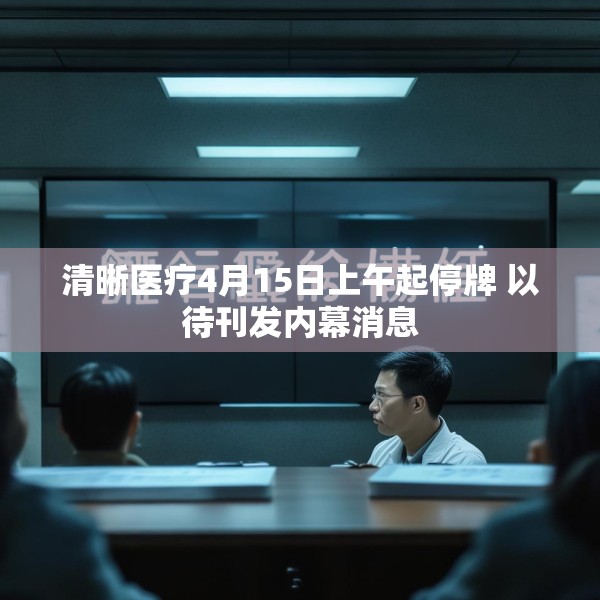 清晰医疗4月15日上午起停牌 以待刊发内幕消息
