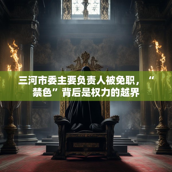 三河市委主要负责人被免职，“禁色”背后是权力的越界