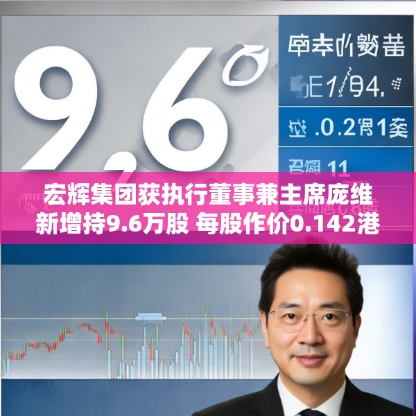 宏辉集团获执行董事兼主席庞维新增持9.6万股 每股作价0.142港元