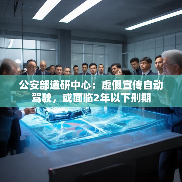 公安部道研中心：虚假宣传自动驾驶，或面临2年以下刑期