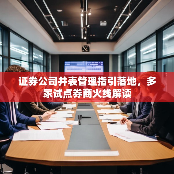 证券公司并表管理指引落地，多家试点券商火线解读