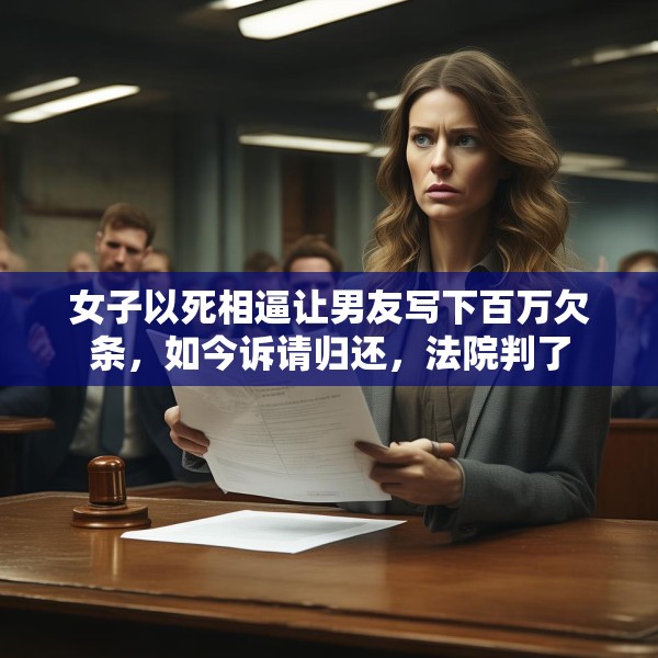 女子以死相逼让男友写下百万欠条，如今诉请归还，法院判了