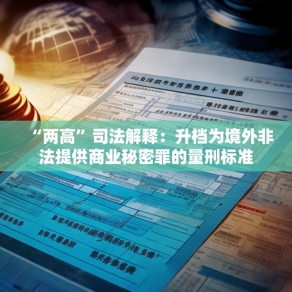 “两高”司法解释：升档为境外非法提供商业秘密罪的量刑标准