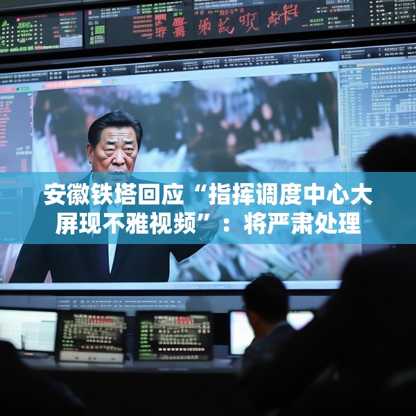 安徽铁塔回应“指挥调度中心大屏现不雅视频”：将严肃处理