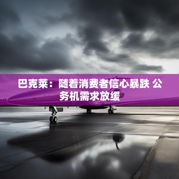 巴克莱：随着消费者信心暴跌 公务机需求放缓