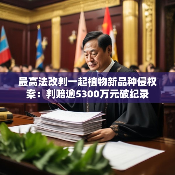 最高法改判一起植物新品种侵权案：判赔逾5300万元破纪录