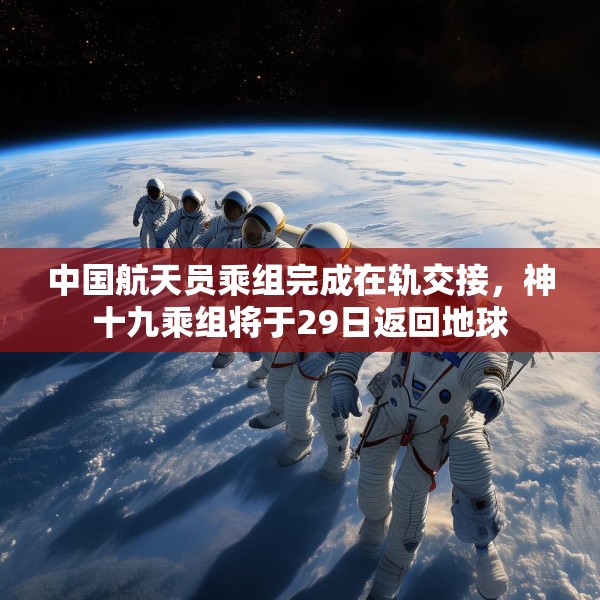 中国航天员乘组完成在轨交接，神十九乘组将于29日返回地球