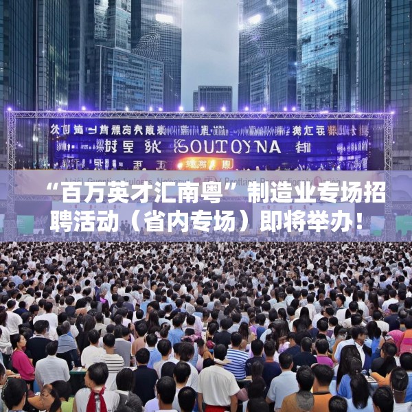 “百万英才汇南粤”制造业专场招聘活动（省内专场）即将举办！