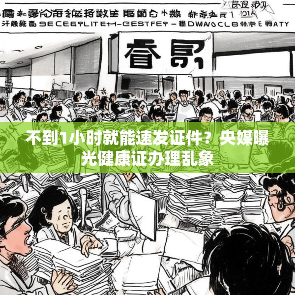 不到1小时就能速发证件？央媒曝光健康证办理乱象