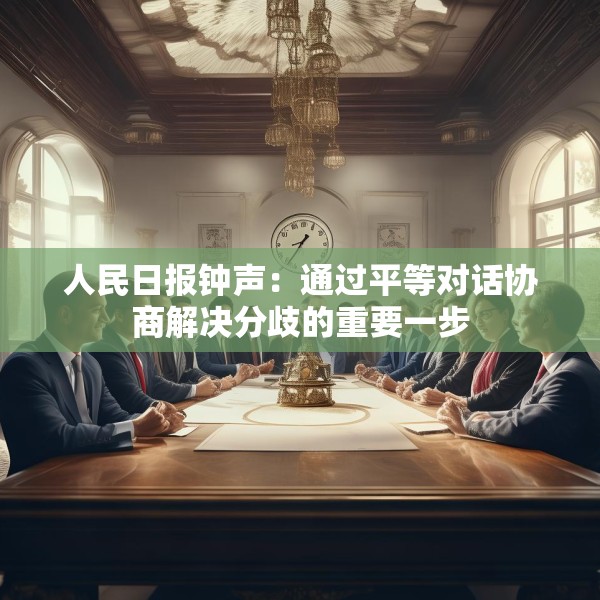 人民日报钟声：通过平等对话协商解决分歧的重要一步