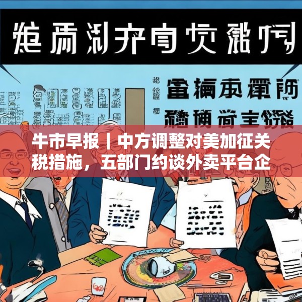 牛市早报｜中方调整对美加征关税措施，五部门约谈外卖平台企业