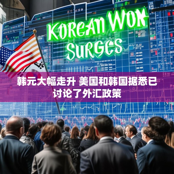 韩元大幅走升 美国和韩国据悉已讨论了外汇政策