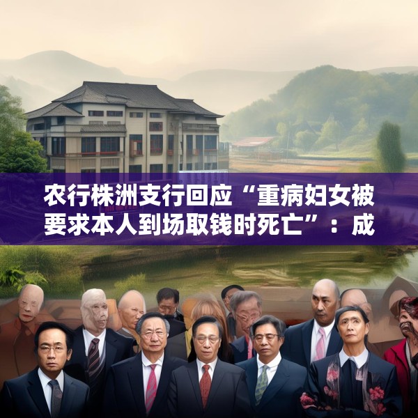 农行株洲支行回应“重病妇女被要求本人到场取钱时死亡”：成立专项工作组配合警方调查，向逝者致以沉痛哀悼