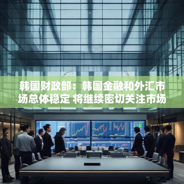 韩国财政部：韩国金融和外汇市场总体稳定 将继续密切关注市场动态