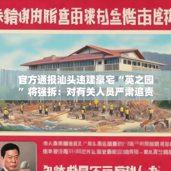 官方通报汕头违建豪宅“英之园”将强拆：对有关人员严肃追责问责